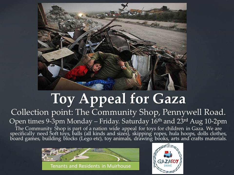 gaza toy appeal poster