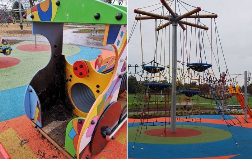 Appeal following fire at Saughton play park
