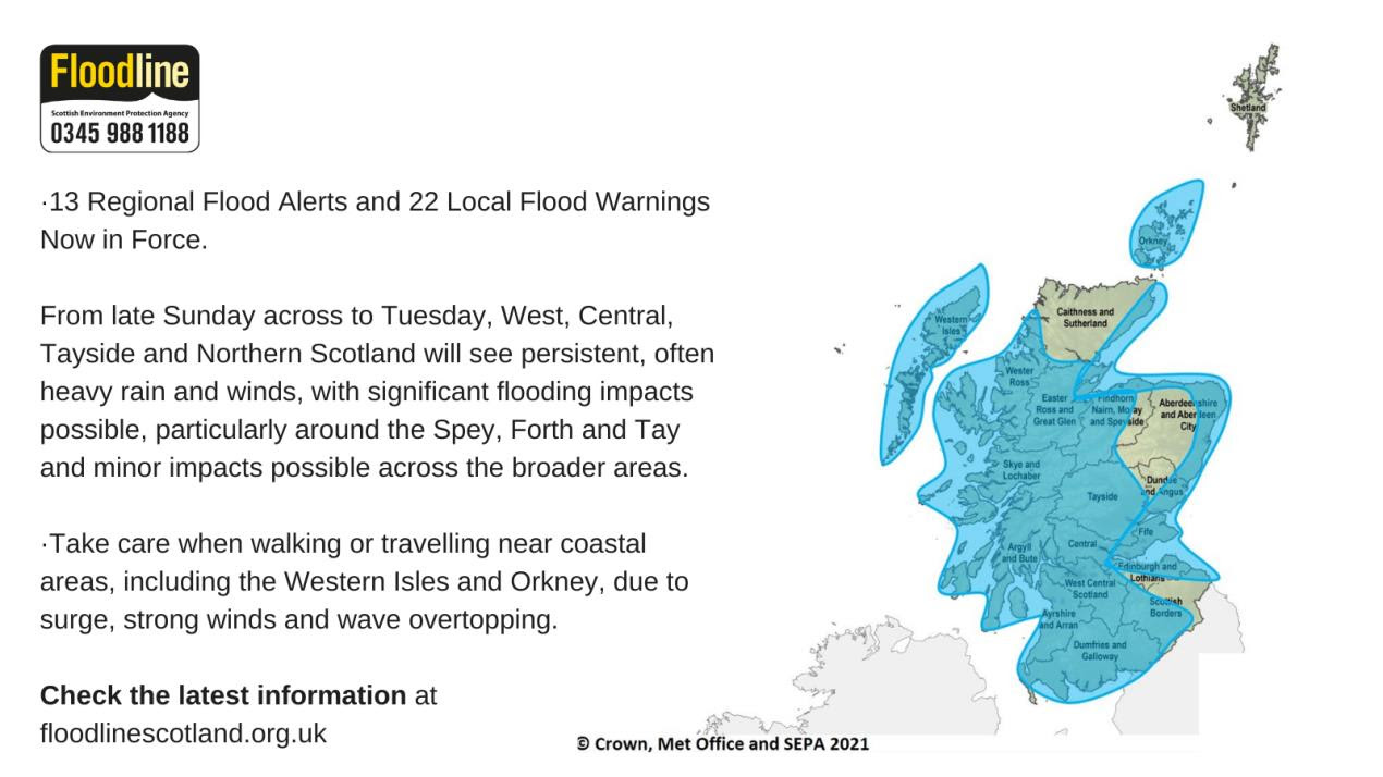 SEPA Flood Warnings In Force Across Scotland The NEN North   Floodline 