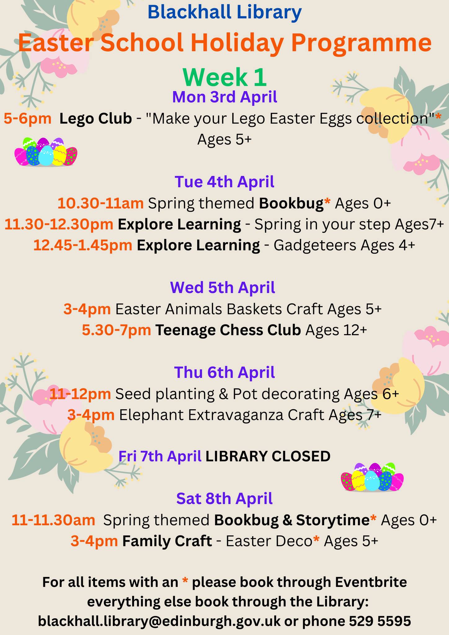 Blackhall Library Easter School Holiday Programme The NEN North