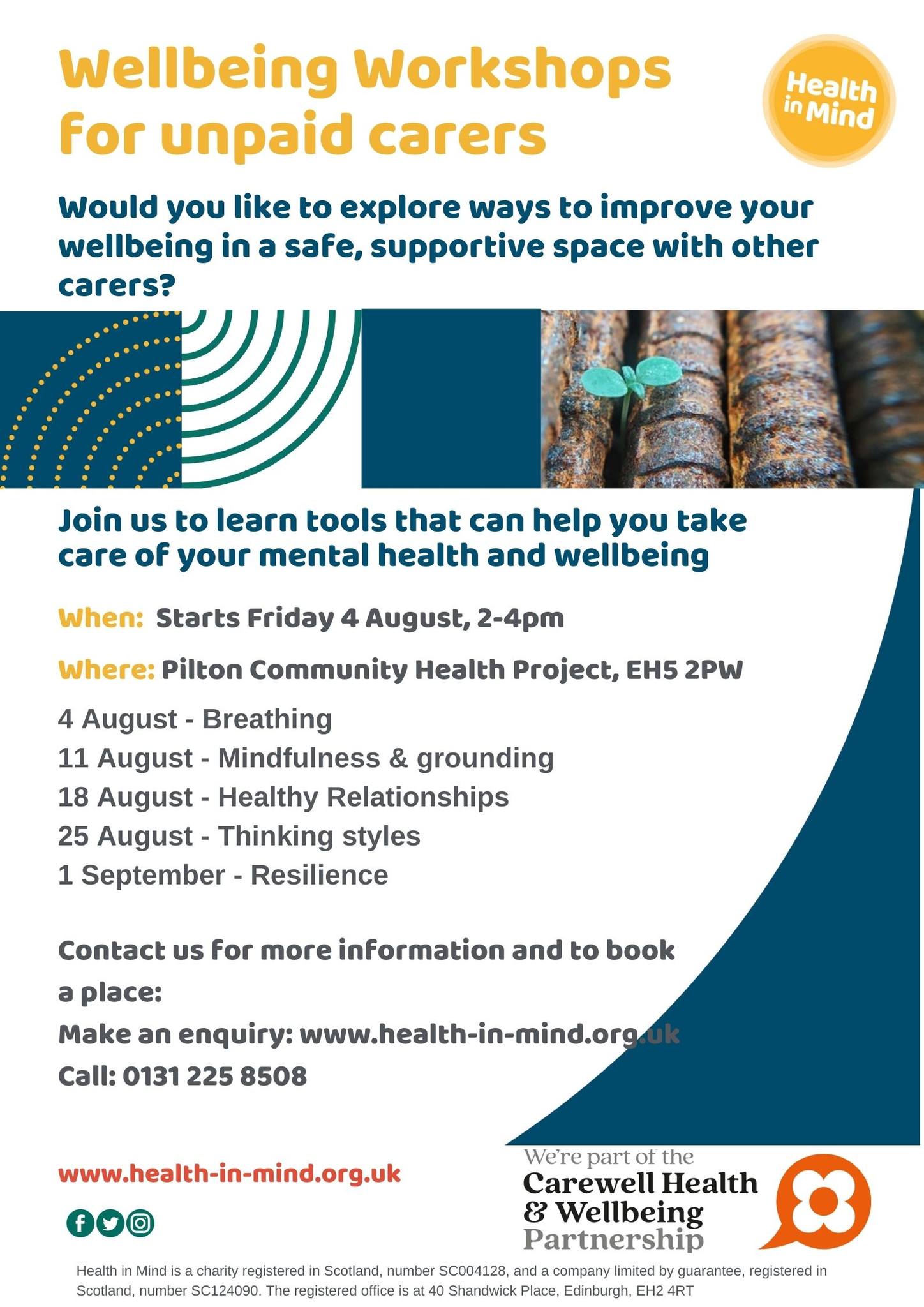 Wellbeing Workshops For Unpaid Carers – The NEN – North Edinburgh News