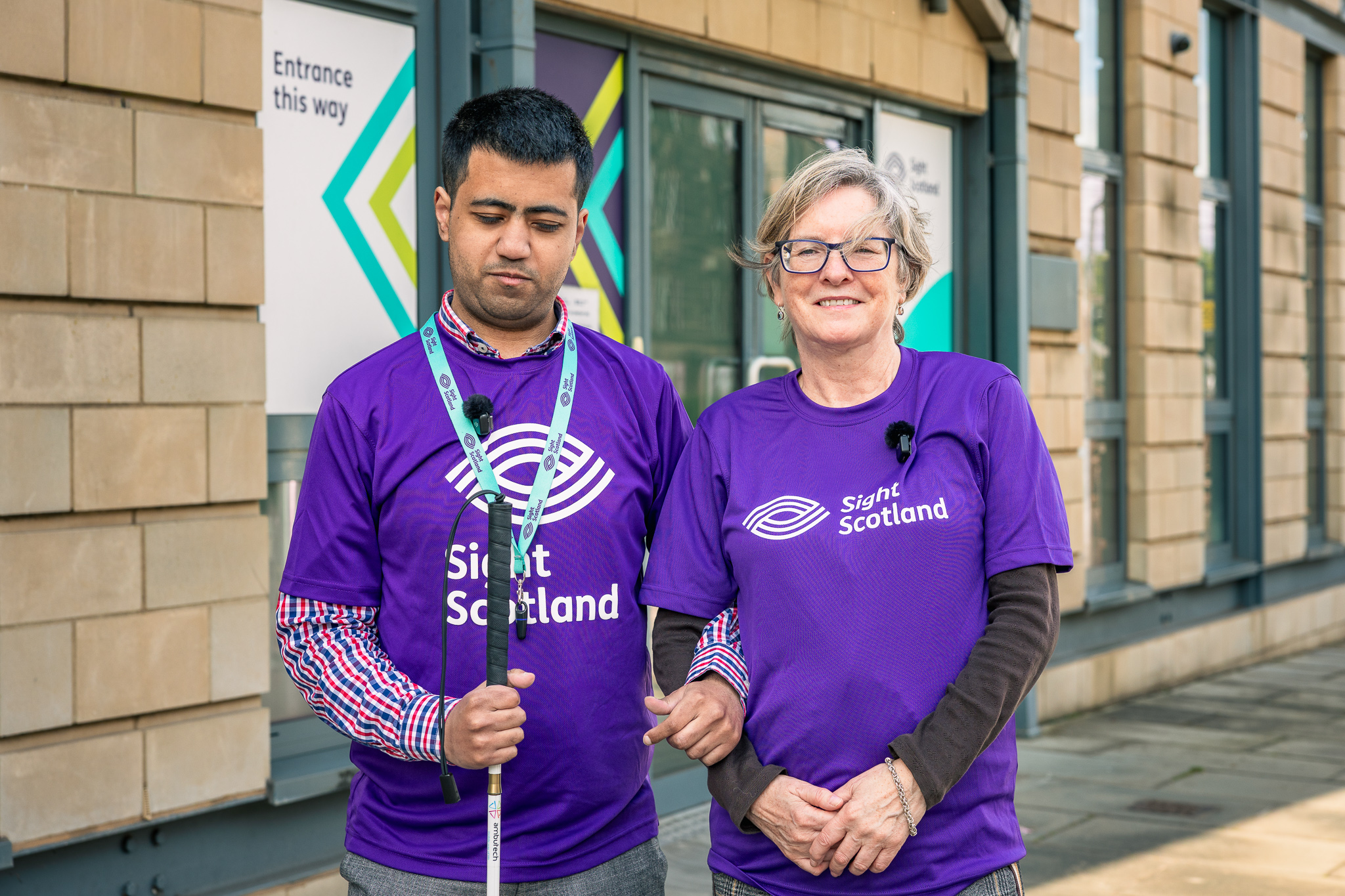 Visually Impaired Duo Step Up for Sight Scotland at Edinburgh Kiltwalk